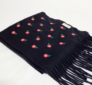 【美品 GUCCI】グッチ 花柄刺繍 ストール