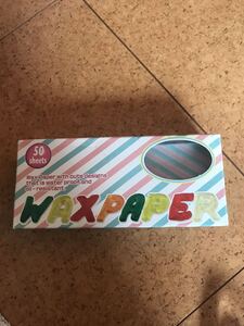 送料込　新品　ワックスペーパー　WAXpaper ラッピング雑貨　ホームメイド　キッチン雑貨