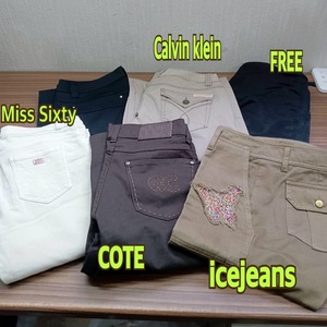 COTE / Miss Slxty / ice jeans / Calvin klein Jeans / FREE 他 ◆ パンツ 6点 まとめ XS 28 4 42 44 サイズ◆ レディース