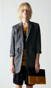 【未使用】SHAREEF LONG TAILORED JACKET シャリーフ サイズ2／シャリーフ ロングテーラードジャケット グレー