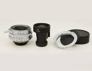 【美品】Ricoh(リコー) GR Lens 21mm f3.5+専用ビューファインダー＋Mマウントアダプタ