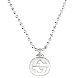 グッチ ネックレス ペンダント GUCCI 479219 J8400 8106 インターロッキングG ボールチェーン メンズ ユニセックス アクセサリー