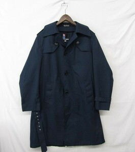 90s 00s ビッグサイズ 42 XL~ HARBOR MASTER トレンチ ロング コート チェック 裏地付 カナダ製 ネイビー 古着 ビンテージ 2S2509