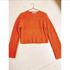 moussy オレンジ　ニット