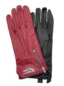 未使用品 XLサイズ Lewis Leathers 806 RACING GLOVES Red ルイスレザー レーシンググローブ カウレザー オーシャン 手袋 英国製