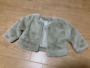 美品★USED★babyGAP【フェイクファーブルゾン】18-24month/ベージュ