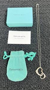 ◆TIFFANY&Co.　ティファニー　ネックレス　ダブルオープンハート　シルバー925　SPAIN　総重量7.46ｇ　箱/布袋付き　中古品◆