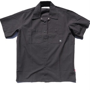 XXLサイズ BLUCO ブルコ スタンダード 半袖ワークシャツ ブラック STANDARD WORK SHIRTS S/S 黒色