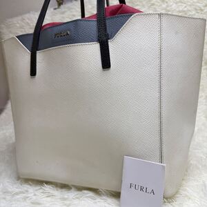 【入手困難品】定価10万円 フルラ FURLA トートバッグ ビジネスバッグ ブリーフケース A4 2way ブラック レザー メンズ レディース