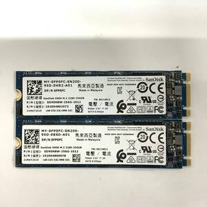 S60508169 SanDisk M.2 256GB SSD 2点【中古動作品】