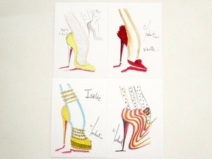 ● パリ 限定 ルブタン 展示会 絵はがき ポストカード 4枚セット A Christian Louboutin L