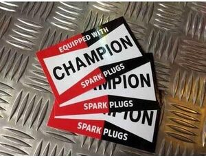 CHAMPION ステッカー スクエア 3枚セット チャンピオン ステッカー STICKER レーシング RACING アメリカン