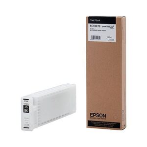 【新品】(まとめ) エプソン EPSON インクカートリッジ フォトブラック 700ml SC1BK70 1個 〔×10セット〕