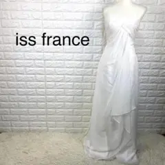 iss France ホワイトカラー ウエディング シフォンドレス