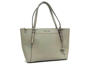 1円 ■美品■ MICHAEL KORS マイケルコース PVC ハンドバッグ トートバッグ ショルダー 肩掛け レディース グレー系 BM3889