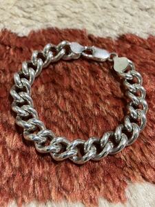 Vintage Italy silver curve chain bracelet ビンテージ　スターリング925 ka 1772 カーブチェーン　ブレスレット　イタリアシルバー