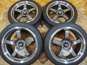 ★希少★245/40R18 8.5J+38 5H114.3 人気 made in JAPAN ADVAN Racing GT FORGED 美品 中古タイヤホイールset1台分 RX-7 フェアレディZ GTR