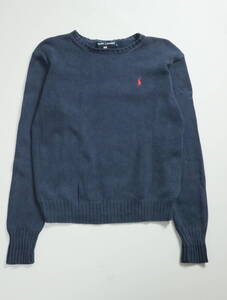 X934/POLO SPORT/ポロスポーツ/RALPH LAUREN/ラルフローレン/90s/クルーネック/コットンニット/レディース/Mサイズ/ポロスポ