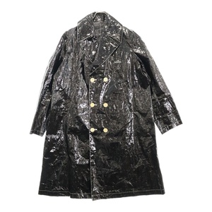 UNDERCOVER アンダーカバー 16AW Double Breasted Raincoat ロゴビニールダブルレインコート UCR4303 ブラック