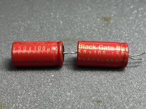 Rubycon Black Gate / 電解コンデンサ 50V 100μF *2本 セット (中古品).