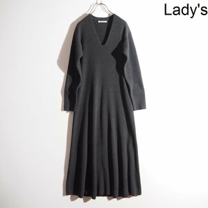 C2205P ▼AURALEE オーラリー▼　ウールリブニットワンピース チャコール 0 / A20AD04RK SUPER FINE WOOL RIB KNIT ONE-PIECE 秋冬 rb