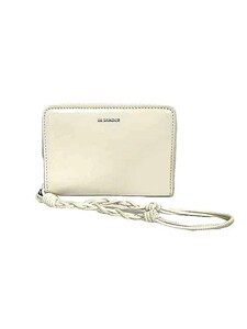 【中古】JIL SANDER ジルサンダー 小物 POCKET ZIP AROUND WALLET 二つ折り財布 ラウンドファスナ オフホワイト＿s-0059-r13