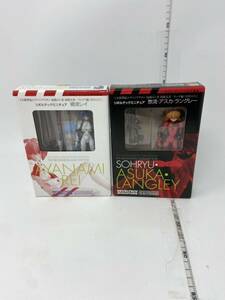 中古　新世紀エヴァンゲリオン フィギュア リボルテックミニチュア 惣流・アスカ・ラングレー 綾波レイ　現状品