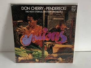 ⑤u188◆DON CHERRY＆PENDERECKI◆レコード LP ACTIONS/アクションズ THE NEW ETERNAL RHYTHM ORCHESTRA RJ-5071 PHILIPS ジャズ 保管品