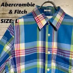 ✨Abercrombie&Fitch✨アバクロ チェックシャツ ブルー系