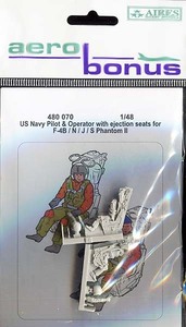 エアロボーナス 480070 1/48 F-4B/N/J/S ファントム海軍型のパイロットとオペレーターw/射出座席