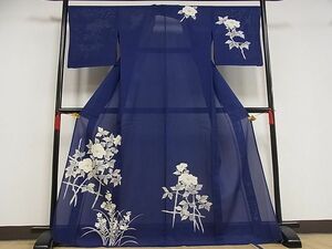 平和屋-こころ店■夏物　訪問着　絽　枝花文　正絹　逸品　未使用　AAAG0037Bph