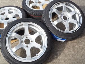 ★逆ゾリ★165/50R15 6.5J+38 4H100 新品 人気 軽量 深リム 引っ張り 1台分 EK MR ワゴン ラパン コペン LIFE 軽トラ 軽四 カスタム SL/P