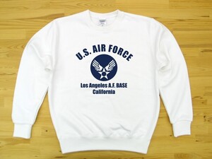 U.S. AIR FORCE 白 9.7oz トレーナー 紺 XL スウェット エアフォース アメリカ空軍 ミリタリー