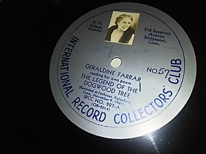 Geraldine Farrar(ジェラルディン・ファーラー)サイン入りレコード/「The legend of the dogwood tree. The little Christmas donkey 」