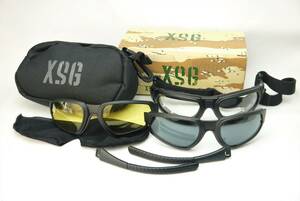 Pyramex XSG Ballistic Goggle Kit with Black Frame and Clear, Gray, and Amber Lenses　新品：即決