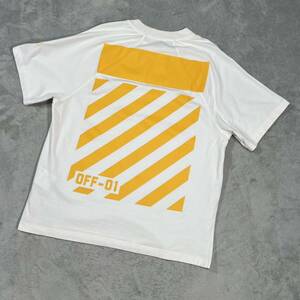 1円　極美品　MONCLER ×OFF WHITE モンクレール　オフホワイト　半袖Tシャツ　バックロゴ　ビッグロゴ　ホワイト　Mサイズ 8321