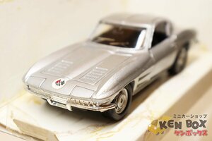 S=1/43 MAISTO マイスト CHEVROLET シボレー CORVETTE コルベット STINGRAY スティングレー 1963 THE BEAT 銀 箱値札付 中国製 現状渡し