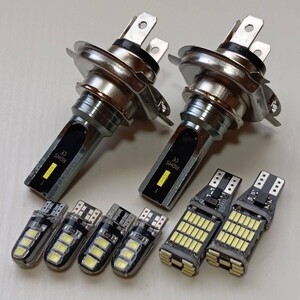 最強！N-VAN Lグレード JJ1 JJ2 超爆光 H4 LED CSPヘッドライト バックランプ ナンバー灯 ポジション 8個セット h4/45/6