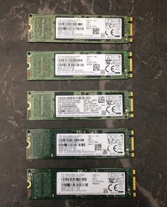 1円～ ■ M.2　SATA　SSD　256GB　5点　まとめ売り　Samsung　データ消去済　動作可