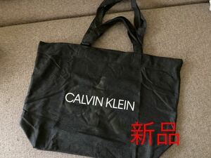 新品　アメリカ限定セールCALVIN KLEINカルバンクラインのトートバッグ エコバッグ　ブラック