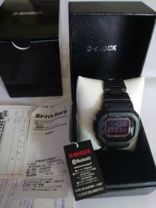 ★☆1円スタート G-SHOCK ソーラー電波時計 Bluetooth チタンGW-B5600BC-1BJF ★中古美品送料込、2026年まで保証