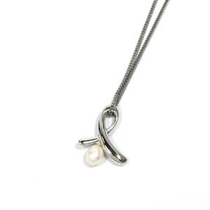 ＊田崎真珠 TASAKI ツイスト パール ネックレス SILVER シルバー ペンダント アクセサリー