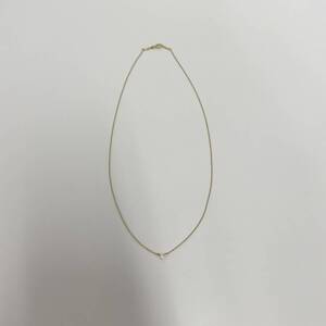 748267/Tiffany&Co. ティファニー ダイヤモンド バイヤザード ネックレス 750 K18 ゴールドアクセサリー 一粒ダイヤ