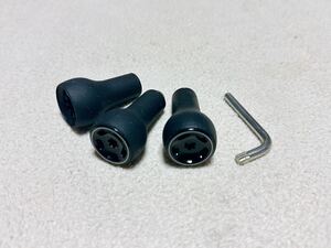 【DRT】美品 バリアル ハンドル ノブx3個 ホイールx2個 スペンサーシャフトx2個 ブラック DRT VARIAL HANDLE KNOB