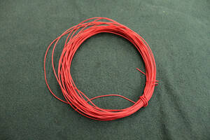 配線材 ビニール被膜線 外径1.1mm径 撚線部0.5mm径 赤色被膜 ELECTRIC WIRE BEST QUALITY 10ｍで500円 未使用新品