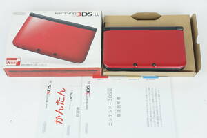 【動作品】3DSLL レッド ブラック 本体 任天堂 Nintendo ニンテンドー 3DS LL 箱説 中古