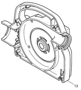 マキタ makita 携帯用 集じん機 451P 用 ファンハウジング 417641-9 集じん 集塵 集塵機 集じん機 修理 部品 パーツ 大工 建築