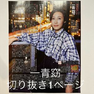 ザ・テレビジョン　2022.12.16 一青窈　切り抜き1ページ (抜けなし)