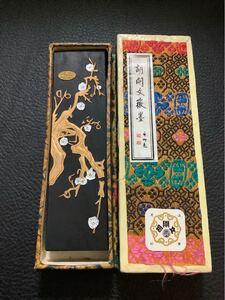 1円スタート!! 未使用品!! 胡開文 墨 中国 古墨 胡 書画 金巻 墨 売り切り!!