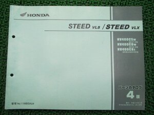 スティード400VLS スティード400VLX パーツリスト 4版 ホンダ 正規 中古 バイク 整備書 NC37-100 NC26-164 210～212 IP